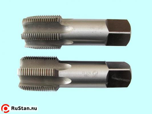 Метчик G   1/4" 9ХС трубный цилиндрический, ручной к-т из 2-х шт. (19 ниток/дюйм) DIN 5157 "CNIC" фото №1