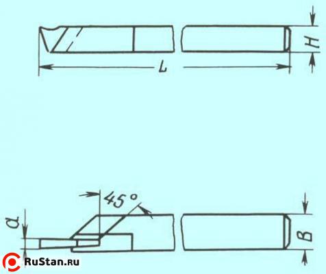 Резец Отрезной 25х16х140х5 Т15К6 левый фото №1