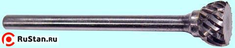Борфреза тв.спл. конич.с обратным конусом грушевидная D 1/2 6R 6х3,5х48 х-к 3мм фото №1