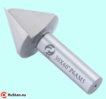 Фреза угловая - зенковка d 16,0х17.5х 63 конус  60° dхв=10мм Р6АМ5 ц/х Z=1 DIN334 "CNIC" фото №1