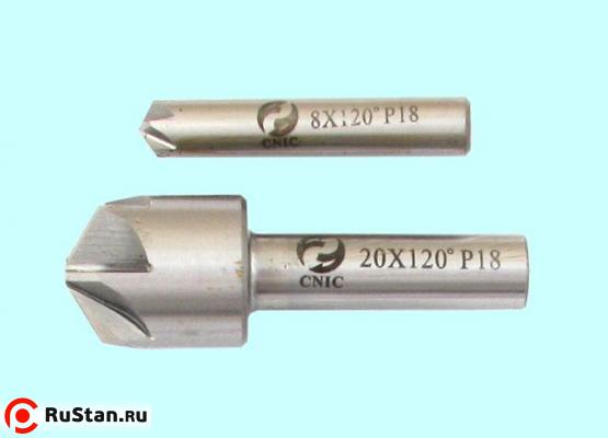 Зенковка d 10,0х14.0х 46 конус 120° dхв=8мм Р18 ц/х Z=6 DIN335A "CNIC" фото №1