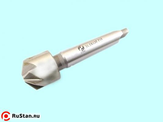 Зенковка d20,0х 24х116 конус 120° Р18 к/х Z=6 КМ2 DIN335B "CNIC" фото №1