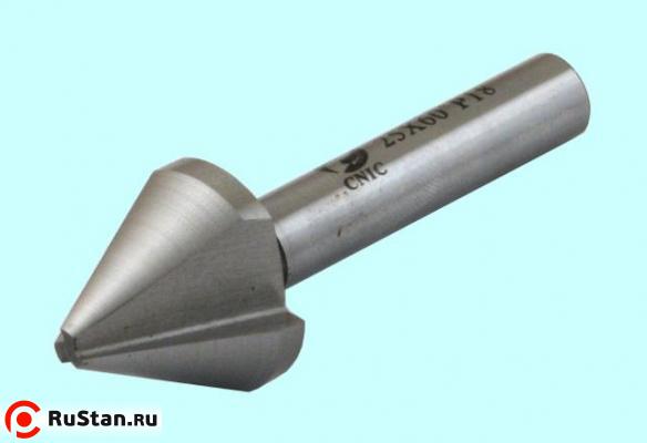 Фреза угловая - зенковка d  8,0х12.0х 48 конус  60° dхв=8мм Р18 ц/х Z=3 DIN334C "CNIC" фото №1