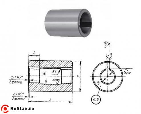 Втулка поддерживающая d50, D 71, L100мм к оправкам для горизонтально-фрезерных станков ГОСТ15072-75 "CNIC" фото №1 Втулка поддерживающая d50, D 71, L100мм к оправкам для горизонтально-фрезерных станков ГОСТ15072-75 "CNIC" фото №1