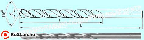 Сверло d  3,8 х 78х119  ц/х Р6АМ5  удлиненное с вышлифованным профилем ГОСТ 886-77 "TLX" фото №1