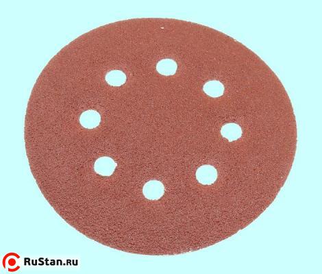 Диск из шлифшкурки 125мм 14А Р240 самозацепляемый на липучке с перфорацией "CNIC" (SA16023H) фото №1