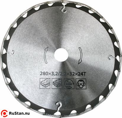 Диск пильный 280мм х 48Т х 32мм х 3,2мм/2,0мм фото №1