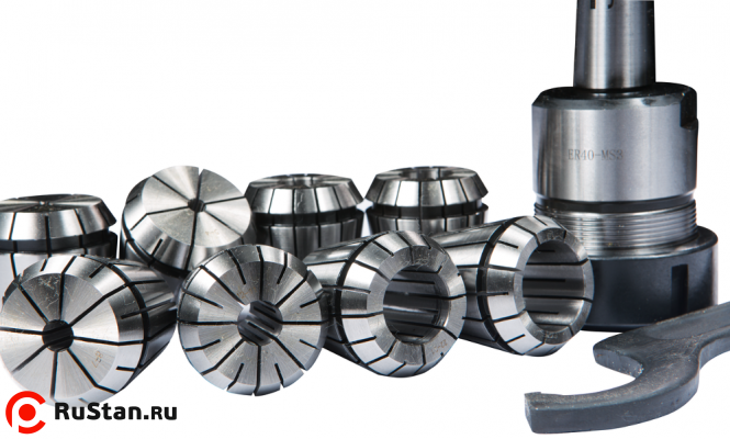 Цанговый патрон МК3/ER40 с набором из 8 цанг 3-26 мм фото №4 Цанговый патрон МК3/ER40 с набором из 8 цанг 3-26 мм фото №4