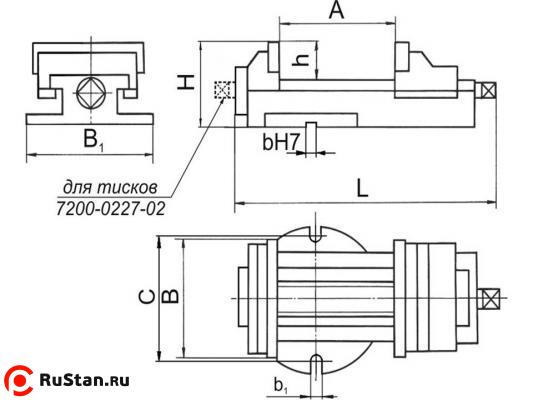Тиски станочные чугунные неповоротные 7200-0214-02 (160мм) фото №2 Тиски станочные чугунные неповоротные 7200-0214-02 (160мм) фото №2
