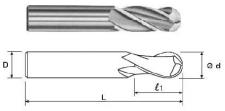 Фреза Концевая радиусная d10х22х70 ц/х ВК8 Z=4 R-5,0