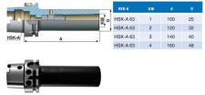 Втулка переходная с хв-ком HSK-А 63 на КМ2 с резьб. отверст. М10 (с затяжным винтом) для концевых фрез