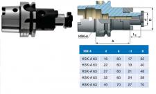 Оправка с хв-ком HSK-A 63/d32х A60 комбинир-ая для нас. цил. и торц. фрез с прод-ой и попер-ой шпонкой