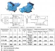 Тиски Слесарные 200 мм чугунные поворотные ТСЧ-200 (Гомель)