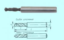 Сверло d  3,6 х12х 52 ц/х ВК8 цельное стальной  ут. хв. dхв. 6,0 ГОСТ17273