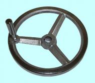 Маховик 125х12х36х4мм (DxdxHxb) с  3-мя спицами, чугун