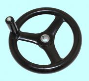 Маховик 200х18х44х6мм (DxdxHxb) с  3-мя спицами, бакелит