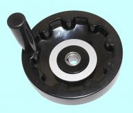 Маховик 160х16х52х5мм (DxdxHxb) цельнолитой, бакелит